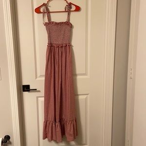 Kate Spade Gingham Smocked Bodice Dress